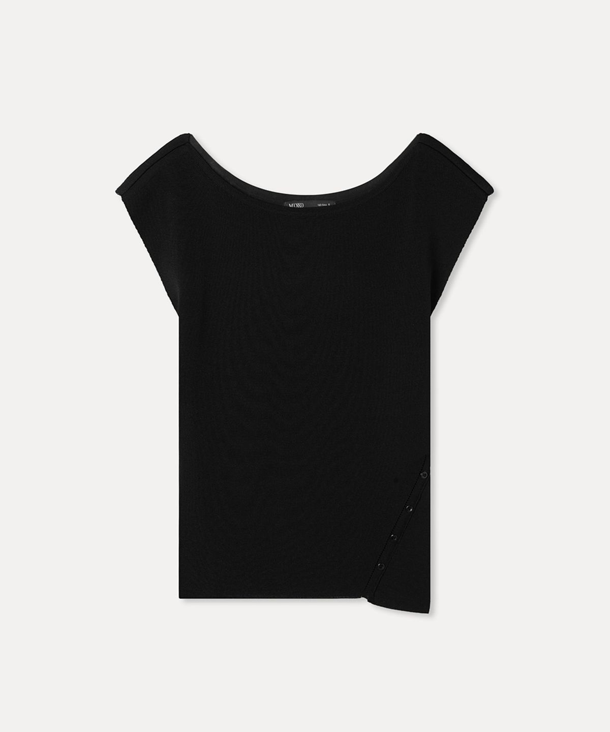 미쏘(MIXXO) 보트넥 사이드 버튼 니트_MIWKAG621T
