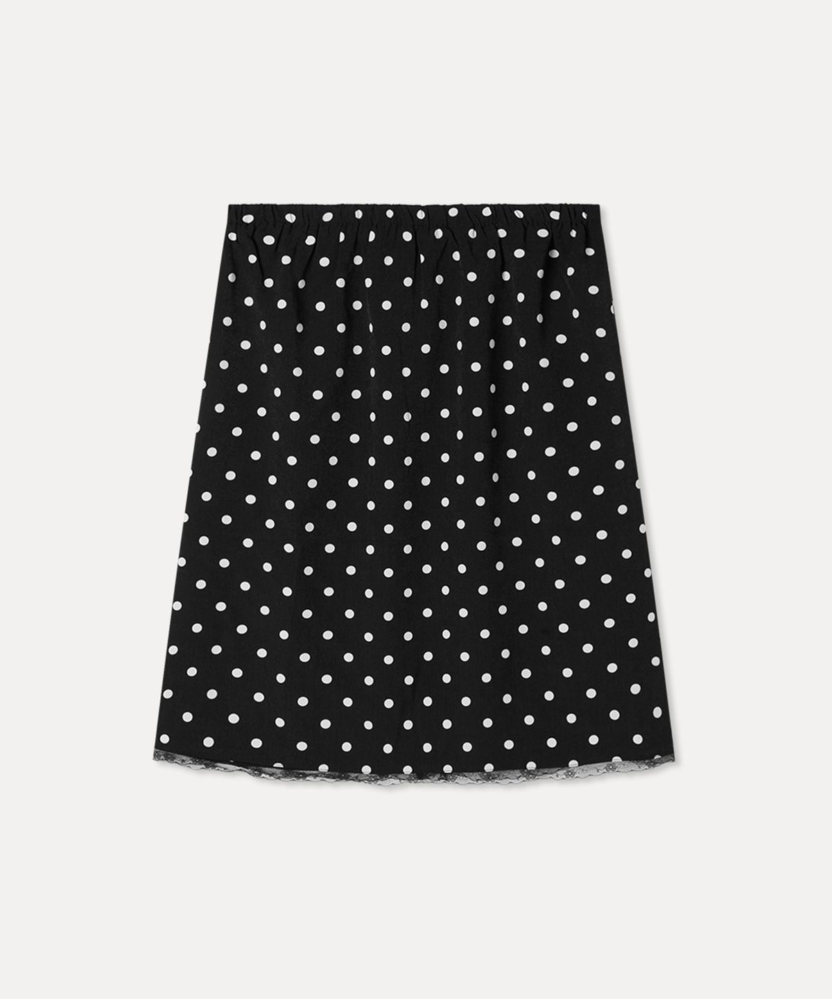 미쏘(MIXXO) 도트 사틴 미디 스커트_MIWWHG70SS