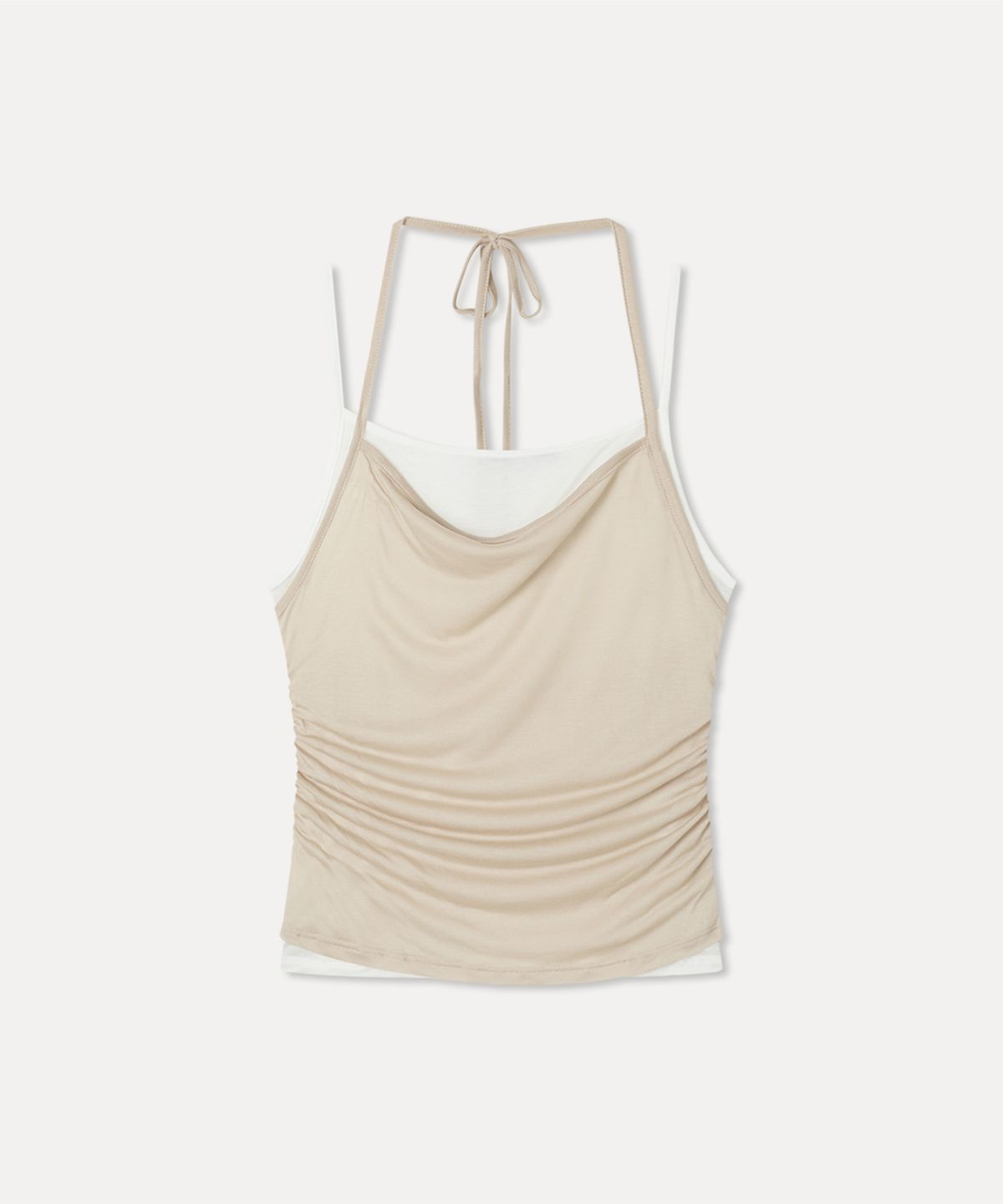 미쏘(MIXXO) 레이어드 셔링 슬리브리스_MIWHNG802A