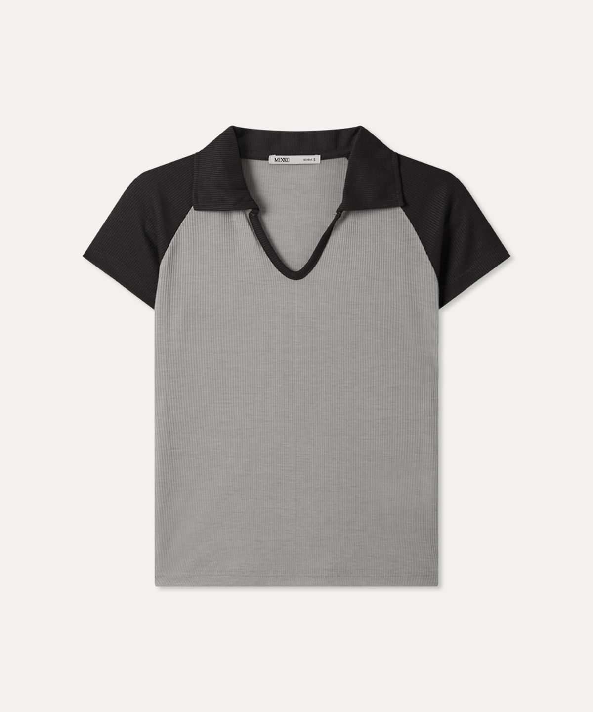 미쏘(MIXXO) 카라넥 배색 티셔츠 RE LWG439A_MIWHWG75QA