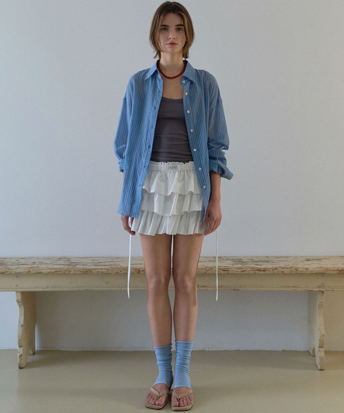 하우스 오브 폰드(HOUSE OF POND) Check Breeze Relaxed Shirt Blue