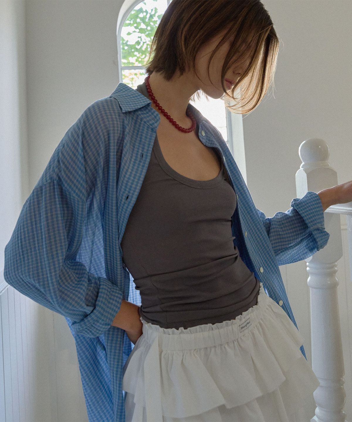 하우스 오브 폰드(HOUSE OF POND) Check Breeze Relaxed Shirt Blue