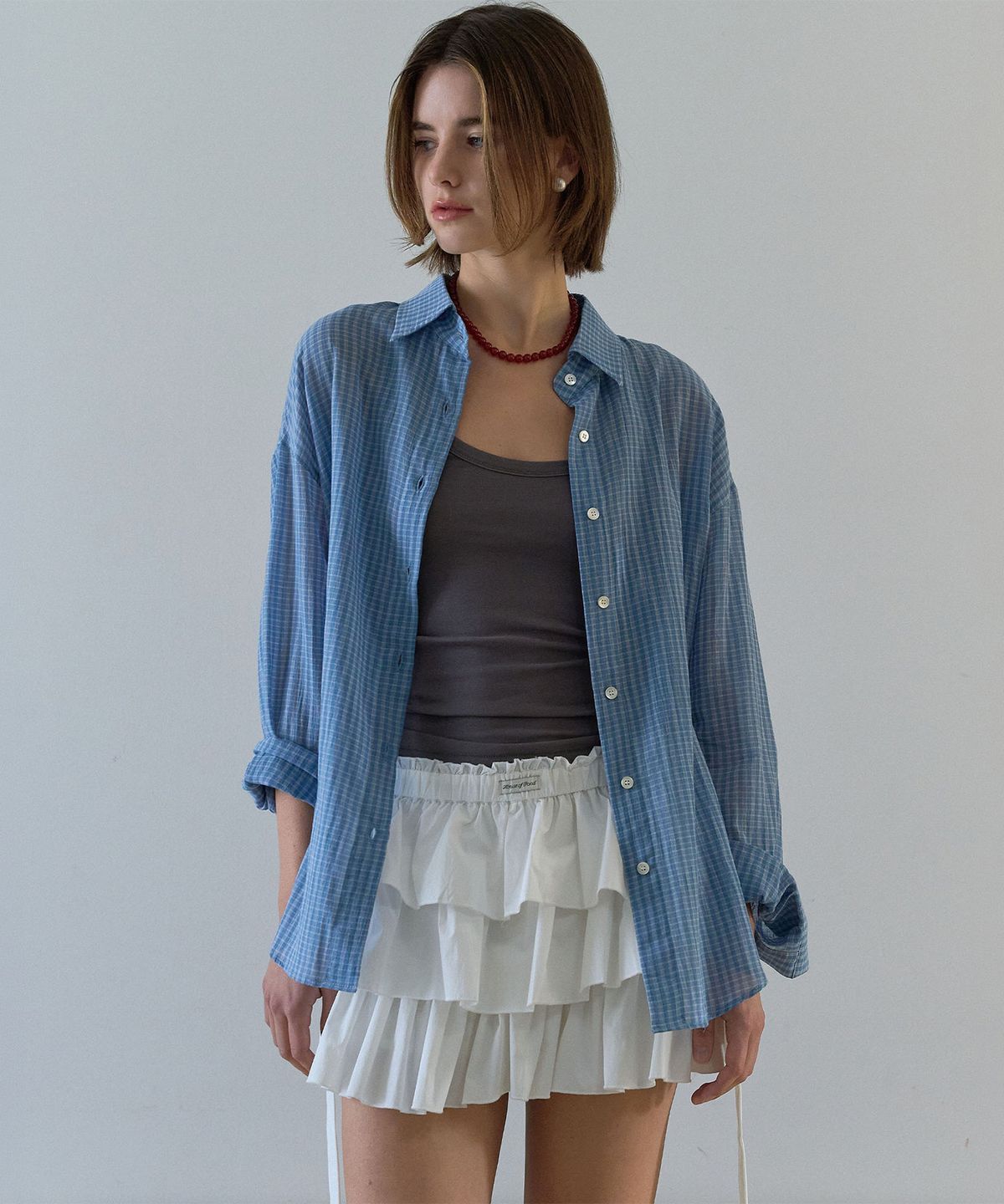 하우스 오브 폰드(HOUSE OF POND) Check Breeze Relaxed Shirt Blue