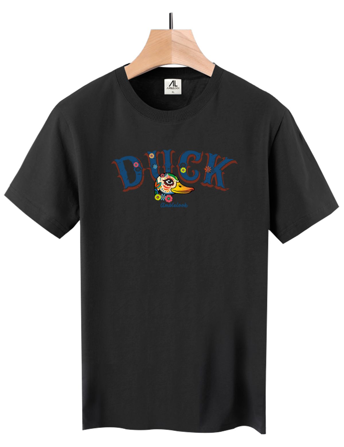 엠블룩(AMBLELOOK) 프리미엄 면스판 반팔티셔츠 Flower Duck (3color)