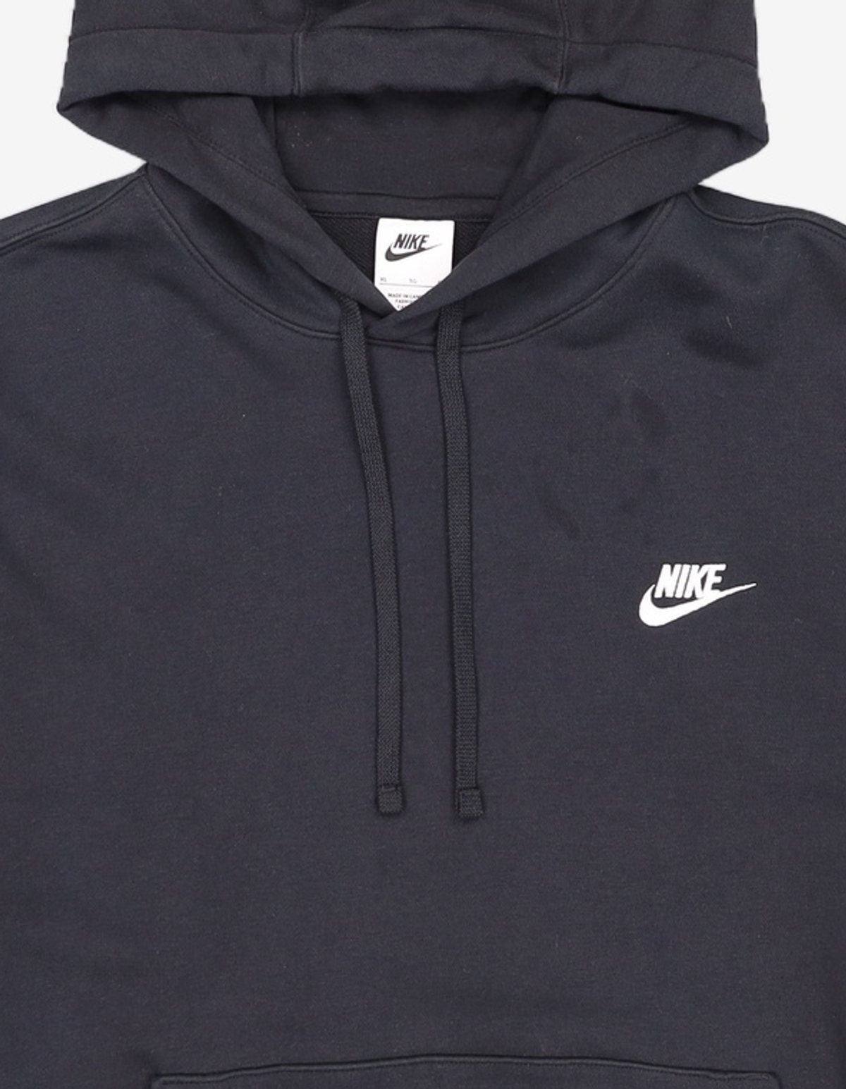나이키(NIKE) 스포츠웨어 클럽 풀오버 후디 M - 블랙:블랙:화이트 / CZ7858-010 XL