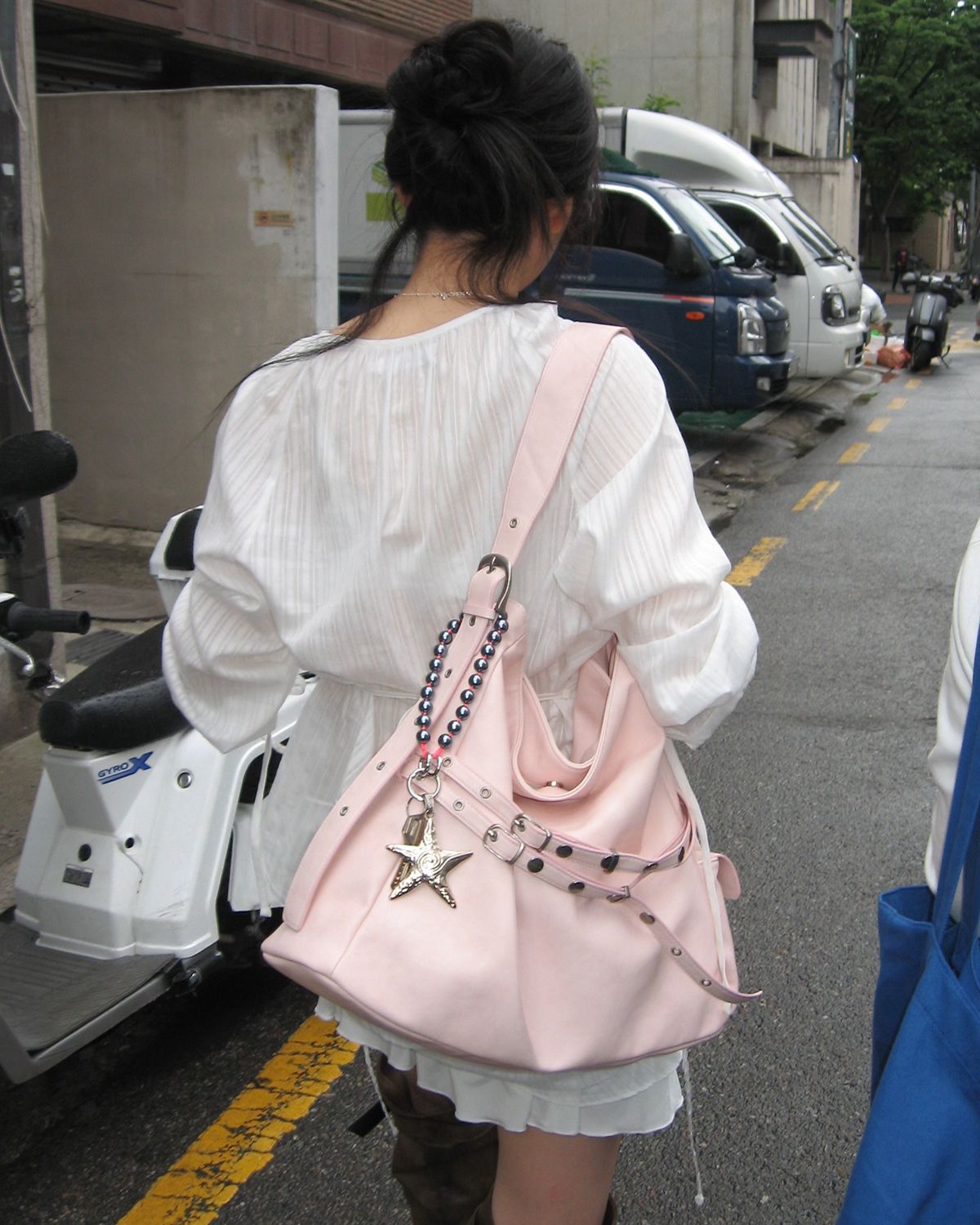 여밈(YEOMIM) [×윤비누] soft cargo bag (baby pink)