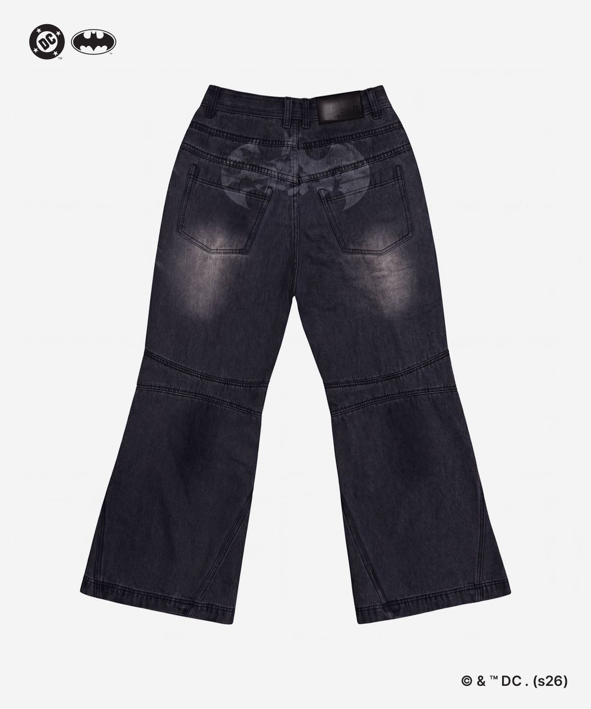 비엘알(BLR) (Batman Edition) Batwing Bootcut Denim Pants Black