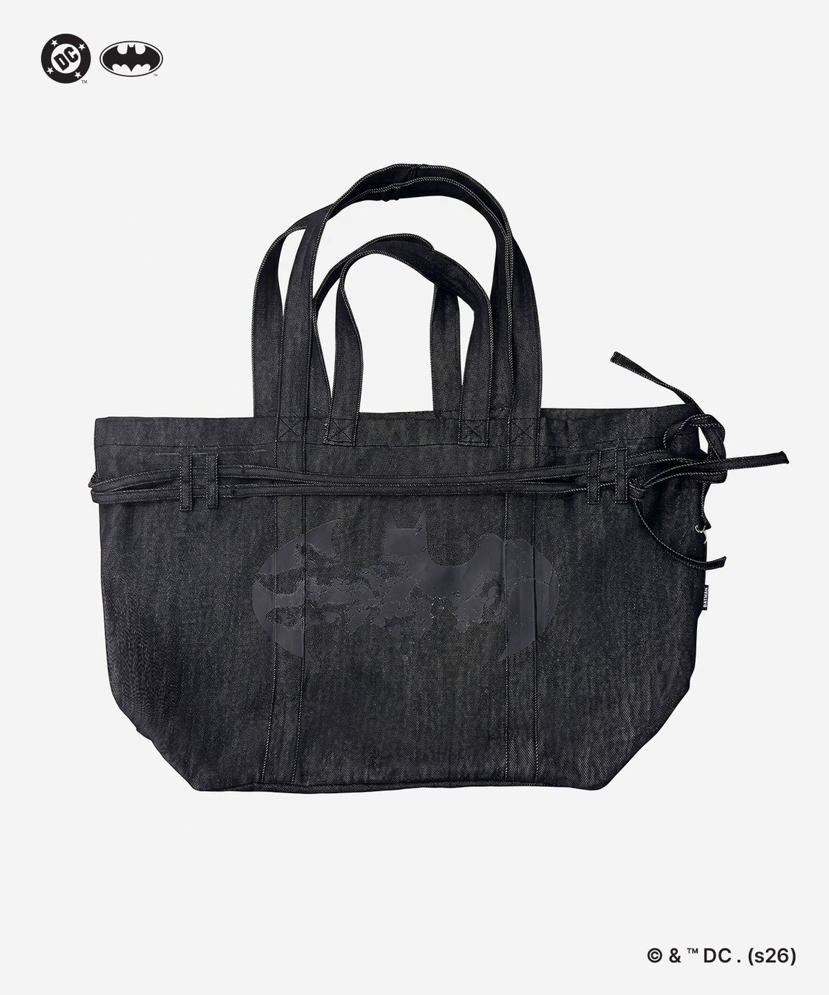 비엘알(BLR) (Batman Edition) Batman Large Denim Shopper Bag Black