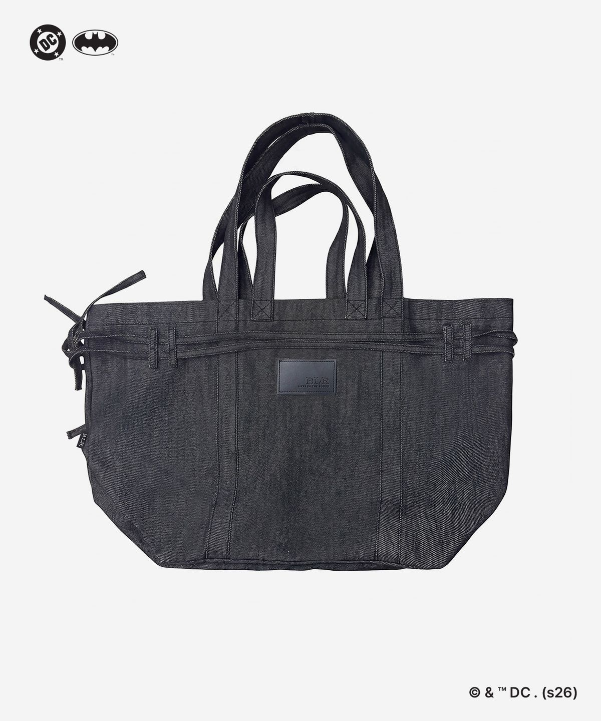 비엘알(BLR) (Batman Edition) Batman Large Denim Shopper Bag Black