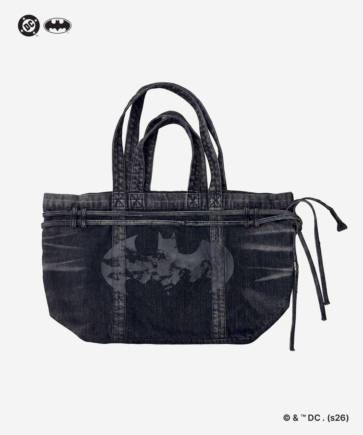 비엘알(BLR) (Batman Edition) Batman Large Denim Shopper Bag Washed Gray