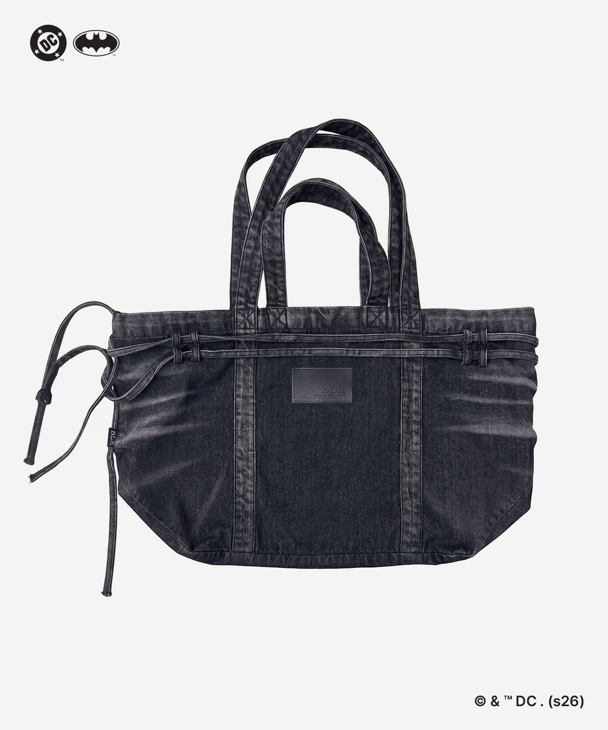 비엘알(BLR) (Batman Edition) Batman Large Denim Shopper Bag Washed Gray