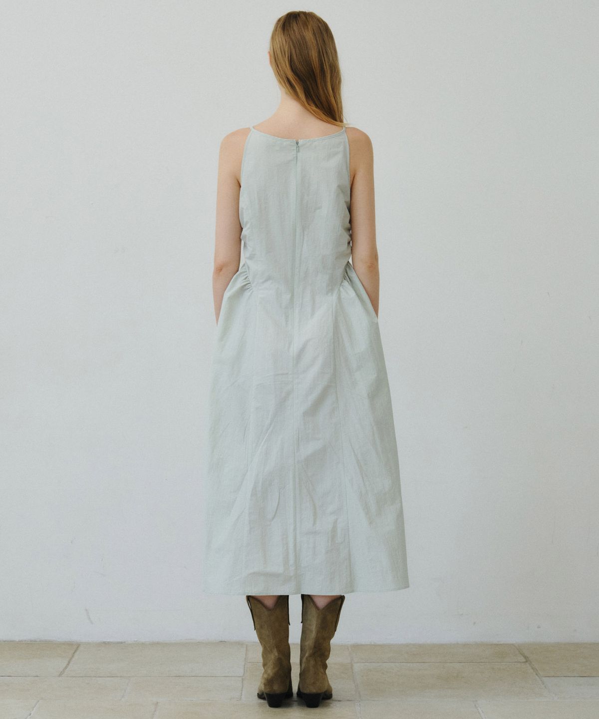 마이스(MAIS) HALTERNECK MAIS PUFF SLEEVE DRESS / MINT