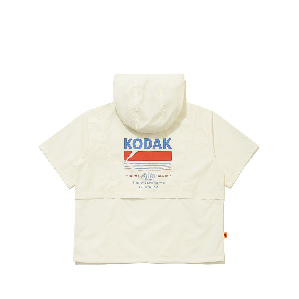 코닥 키즈(KODAK KIDS) 브리즈팝 쿨 그래픽 반팔 후드 아노락 키즈 IVORY