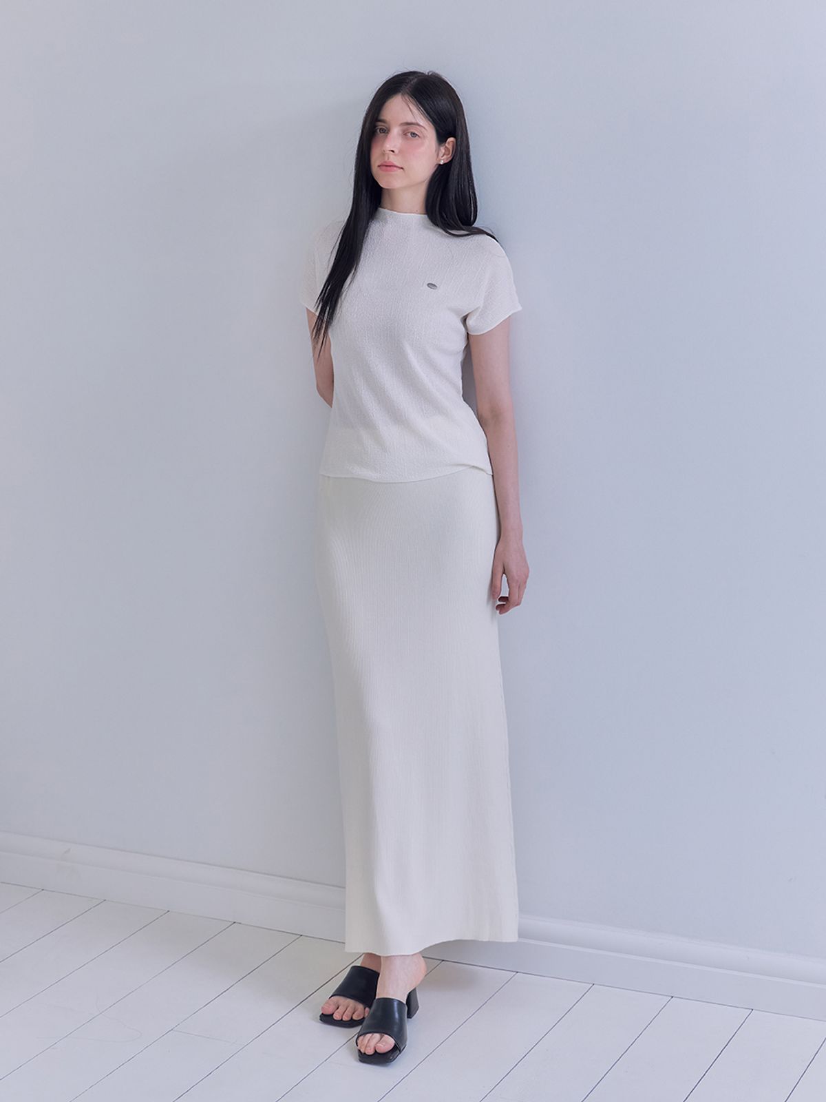메종르하르(MAISONLEHAR) 앰플 니트 롱스커트 4color
