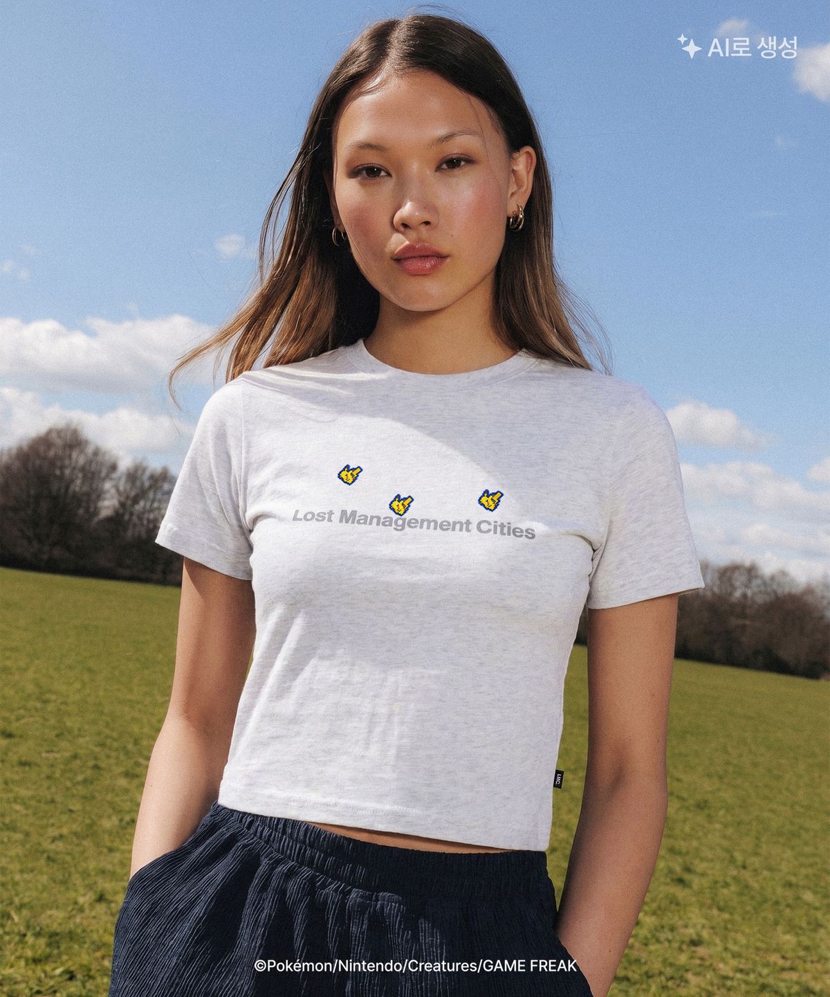 엘엠씨(LMC) Pokémon Pixel Art WM Pikachu FN OG Tee navy