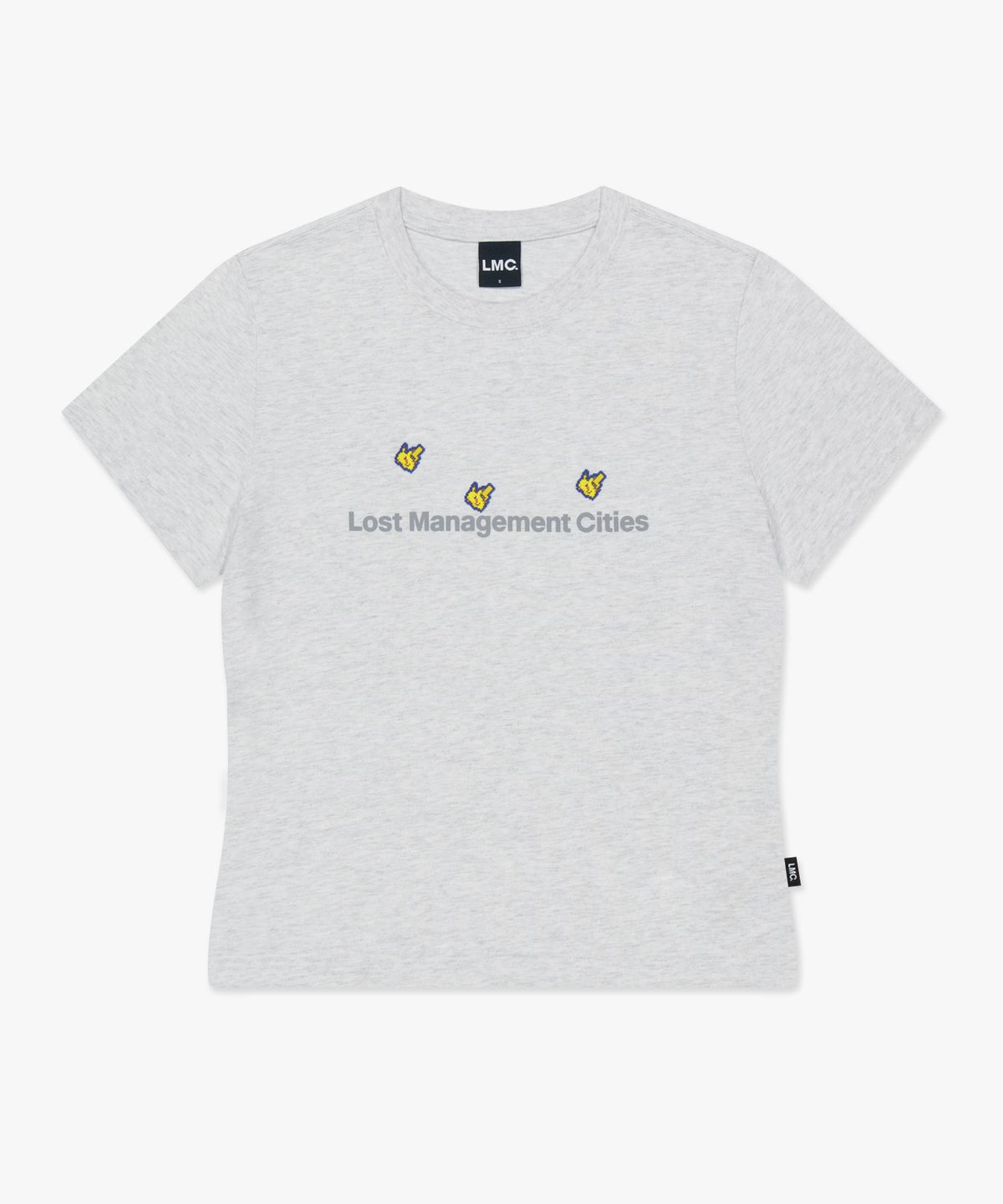 엘엠씨(LMC) Pokémon Pixel Art WM Pikachu FN OG Tee light heather gray