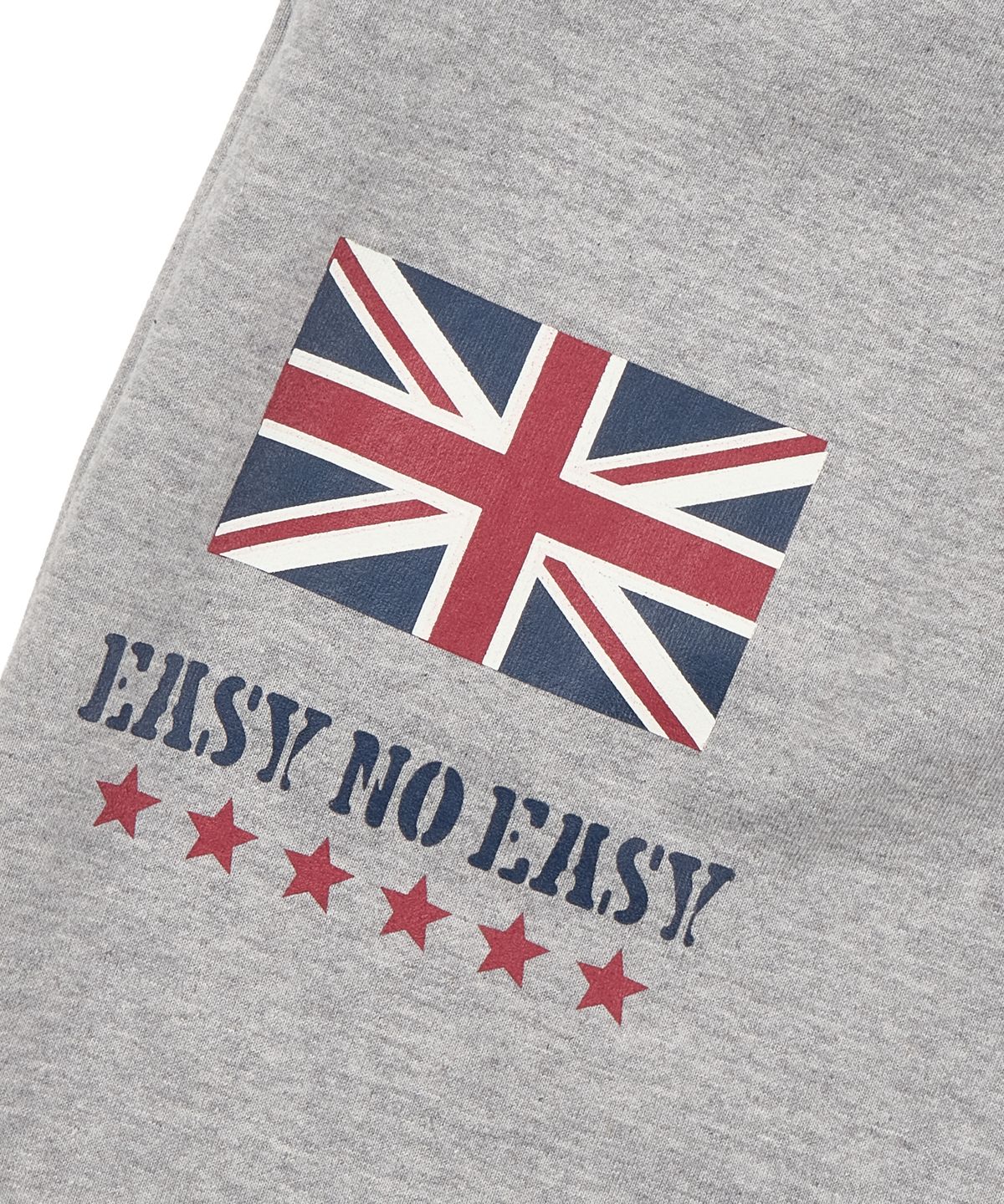 이지노이지(EASY NO EASY) 홀스 유니언 잭 버뮤다 스웻 팬츠 - 그레이