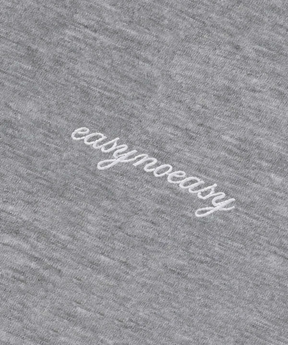 이지노이지(EASY NO EASY) 레이어드 롤업 크롭 티셔츠 - 그레이