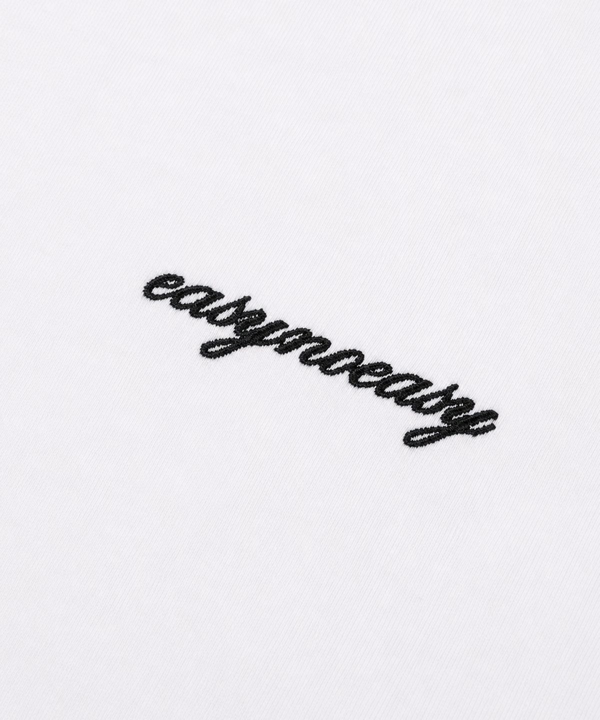 이지노이지(EASY NO EASY) 레이어드 롤업 크롭 티셔츠 - 화이트