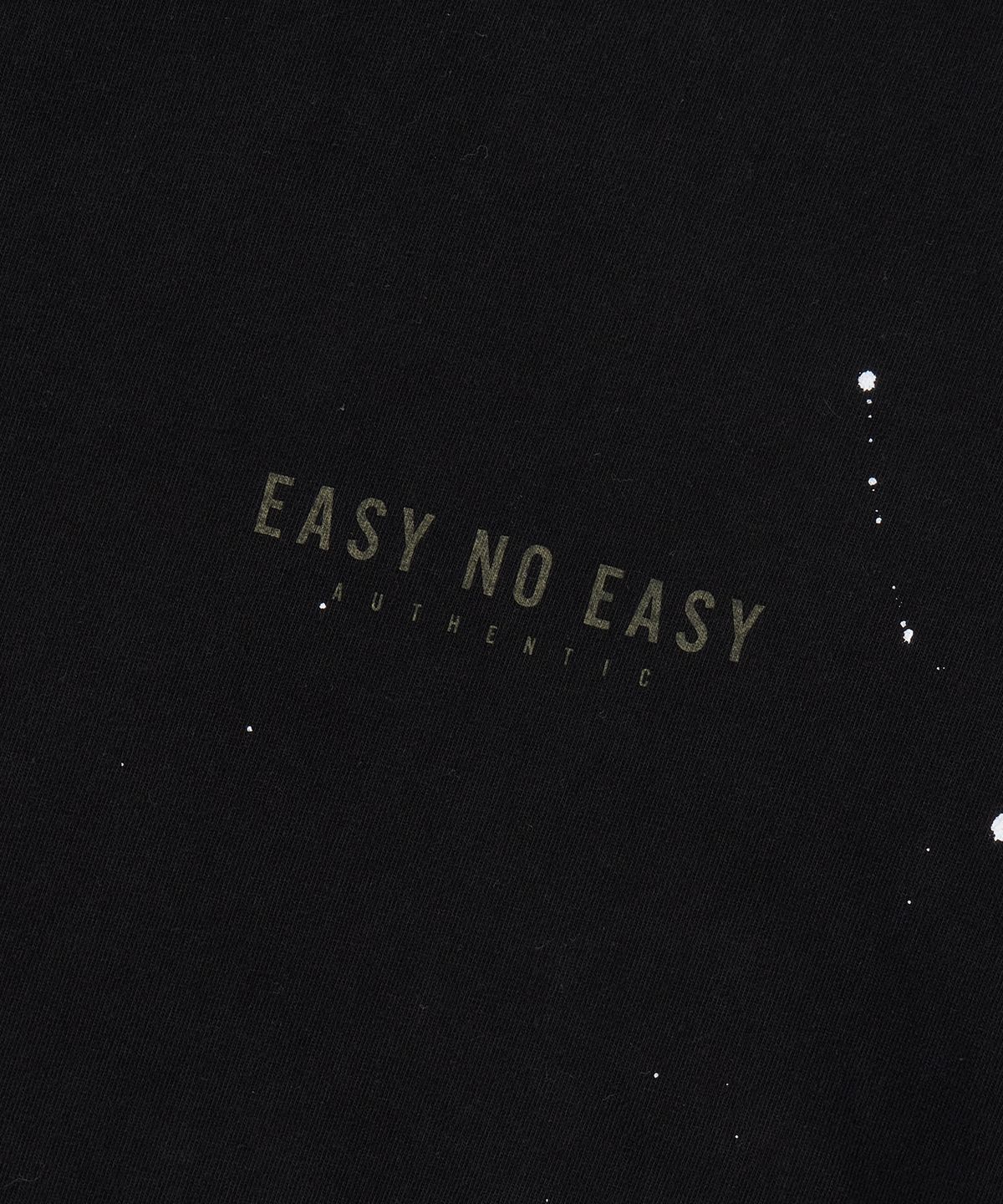 이지노이지(EASY NO EASY) 이지 페인팅 크롭 티셔츠 - 블랙