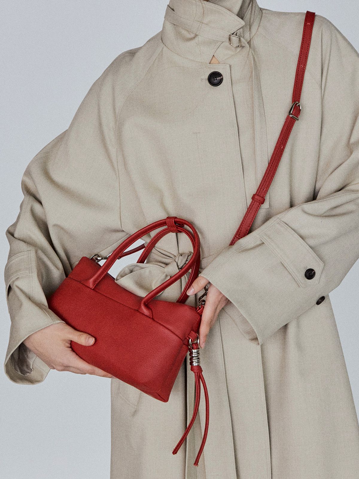 던팩토리(DAWN FACTORY) MARTIN BAG SMALL COW LEATHER RED 마틴백 스몰 소가죽 레드