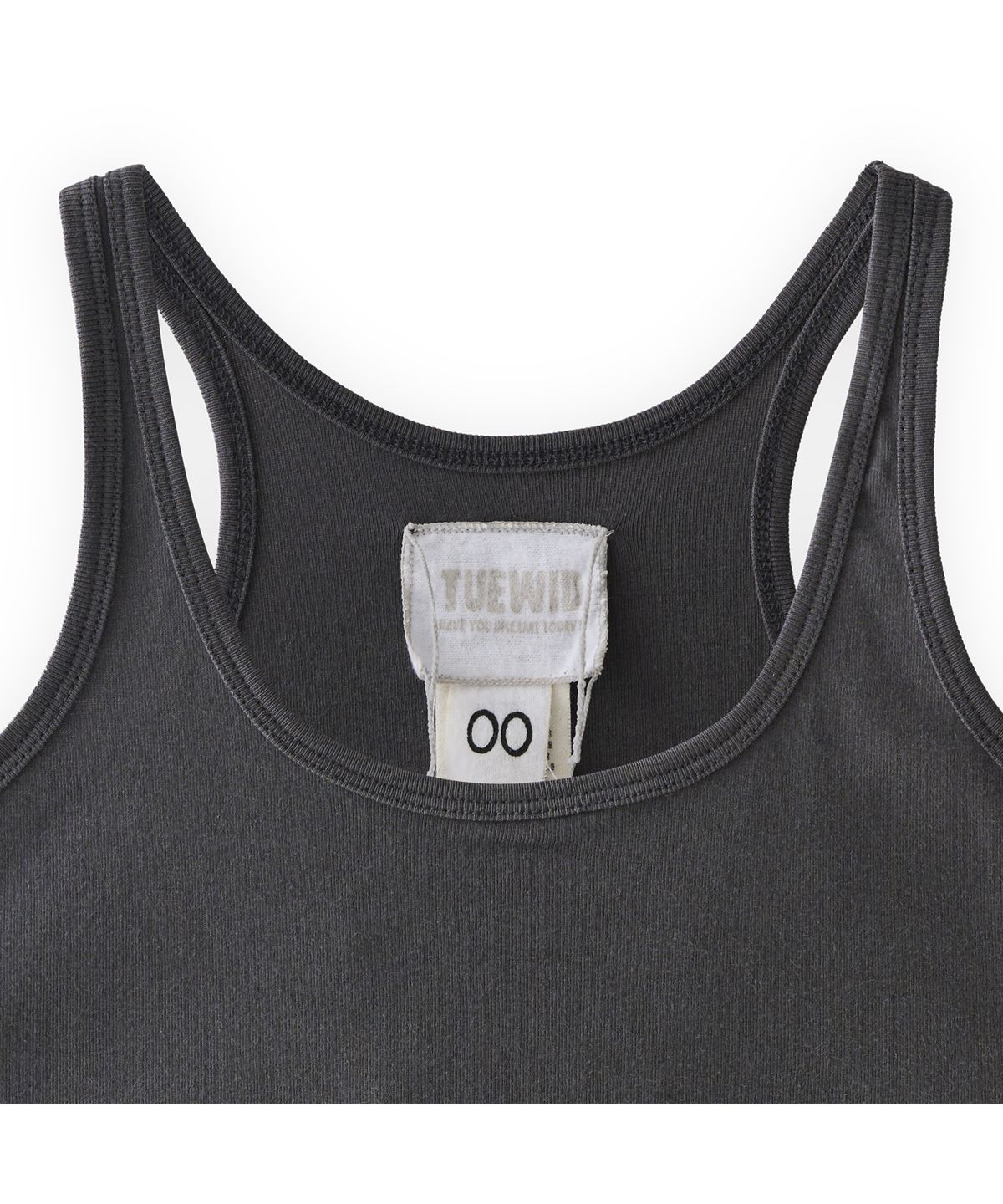투위드(TUEWID) Jersey tank top in graphite