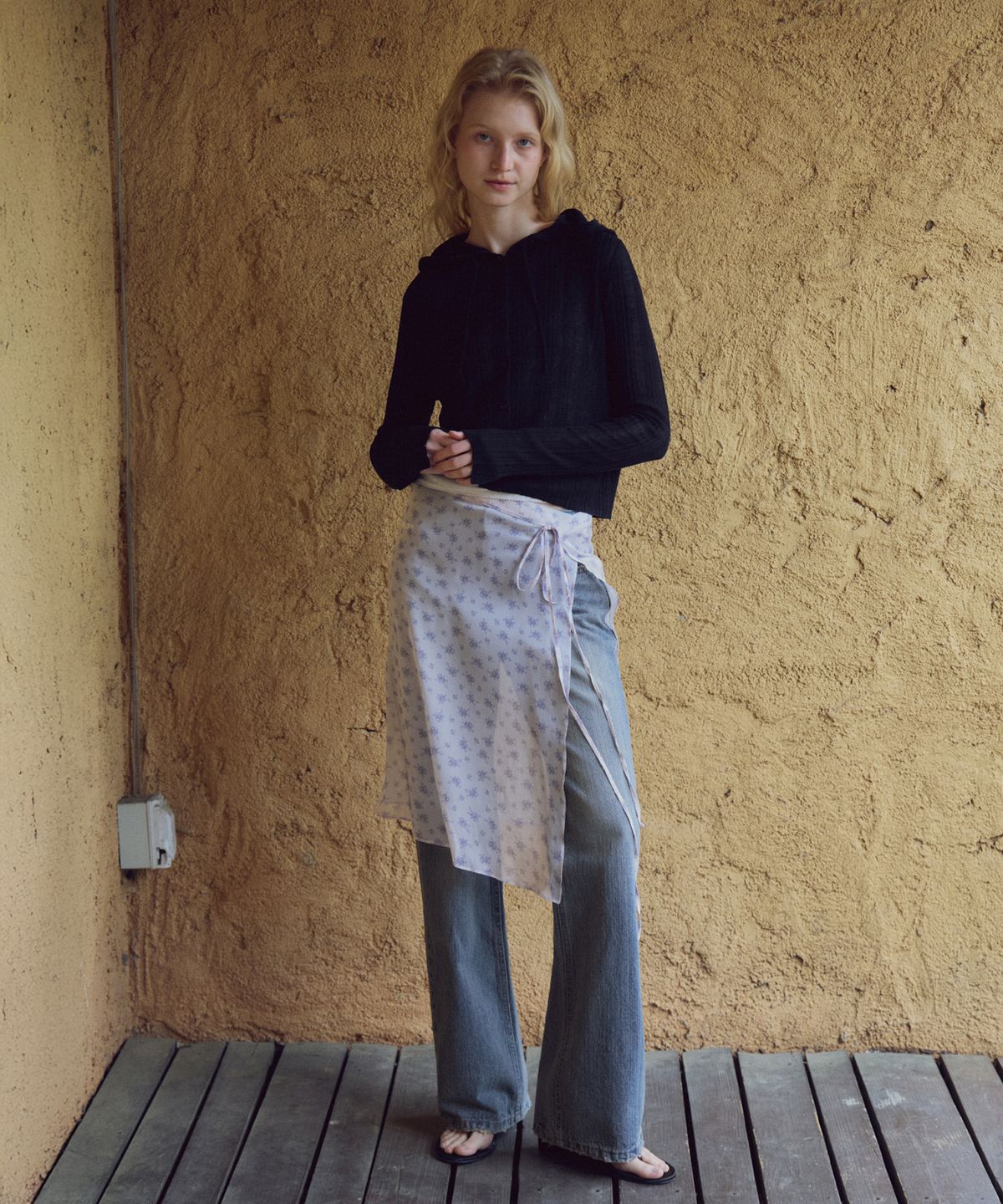 씨타(CITTA) Everywhere Layered Flower Wrab Skirts_CTA955(Pink)