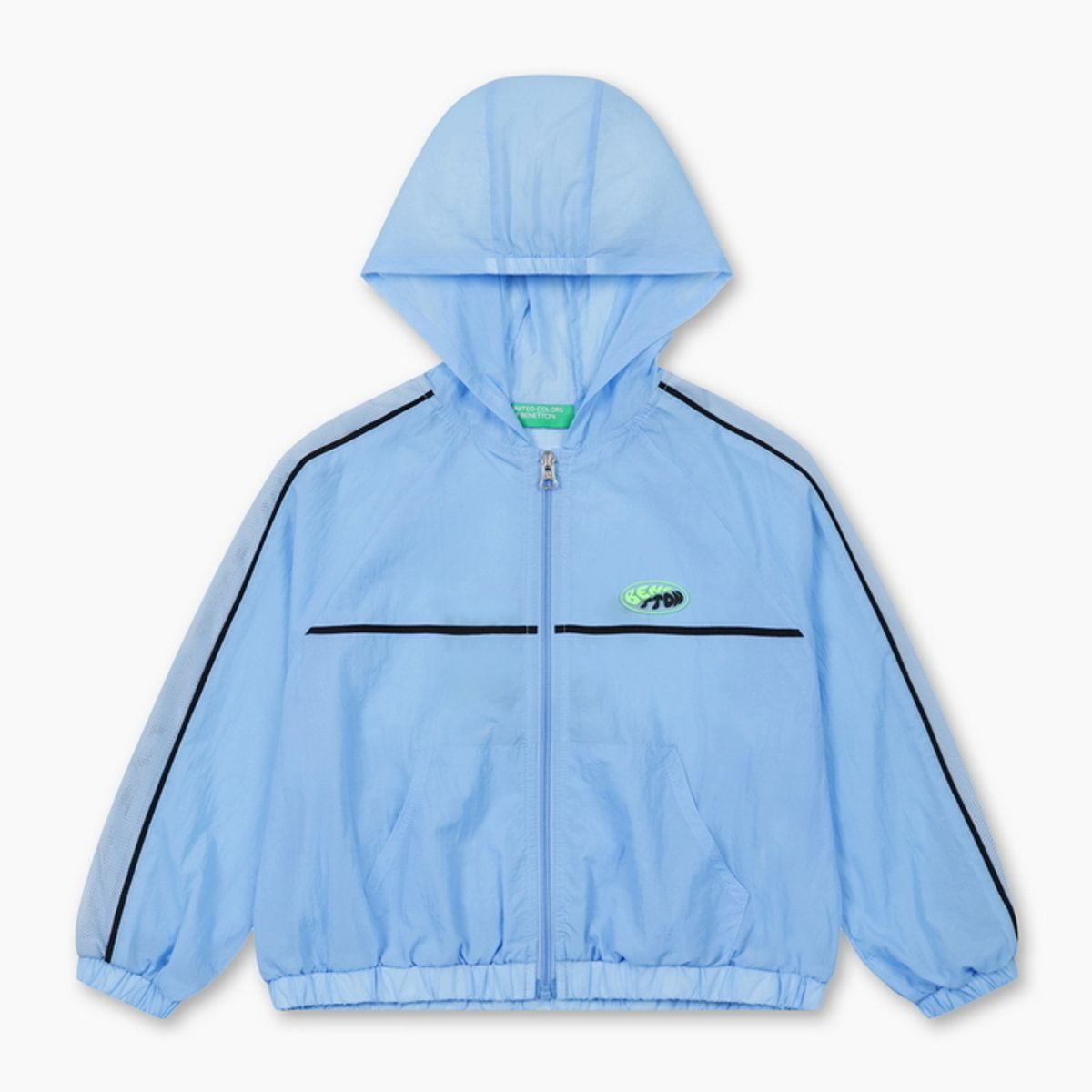 베네통키즈(BENETTONKIDS) 매쉬 포인트 바람막이 점퍼_QAJP09631BL