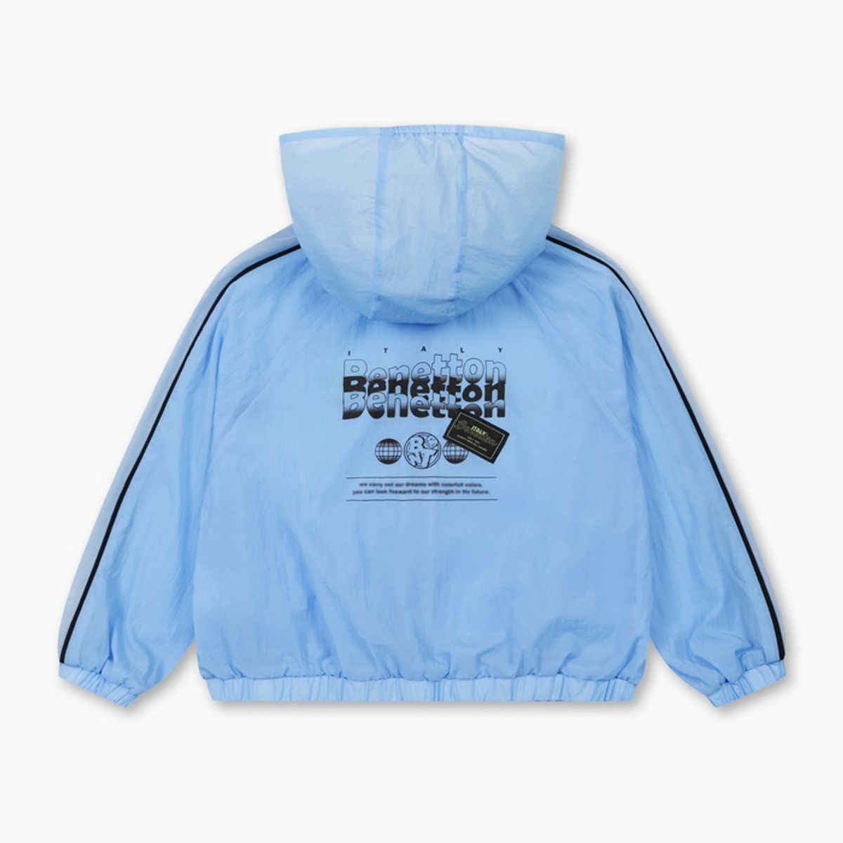 베네통키즈(BENETTONKIDS) 매쉬 포인트 바람막이 점퍼_QAJP09631BL
