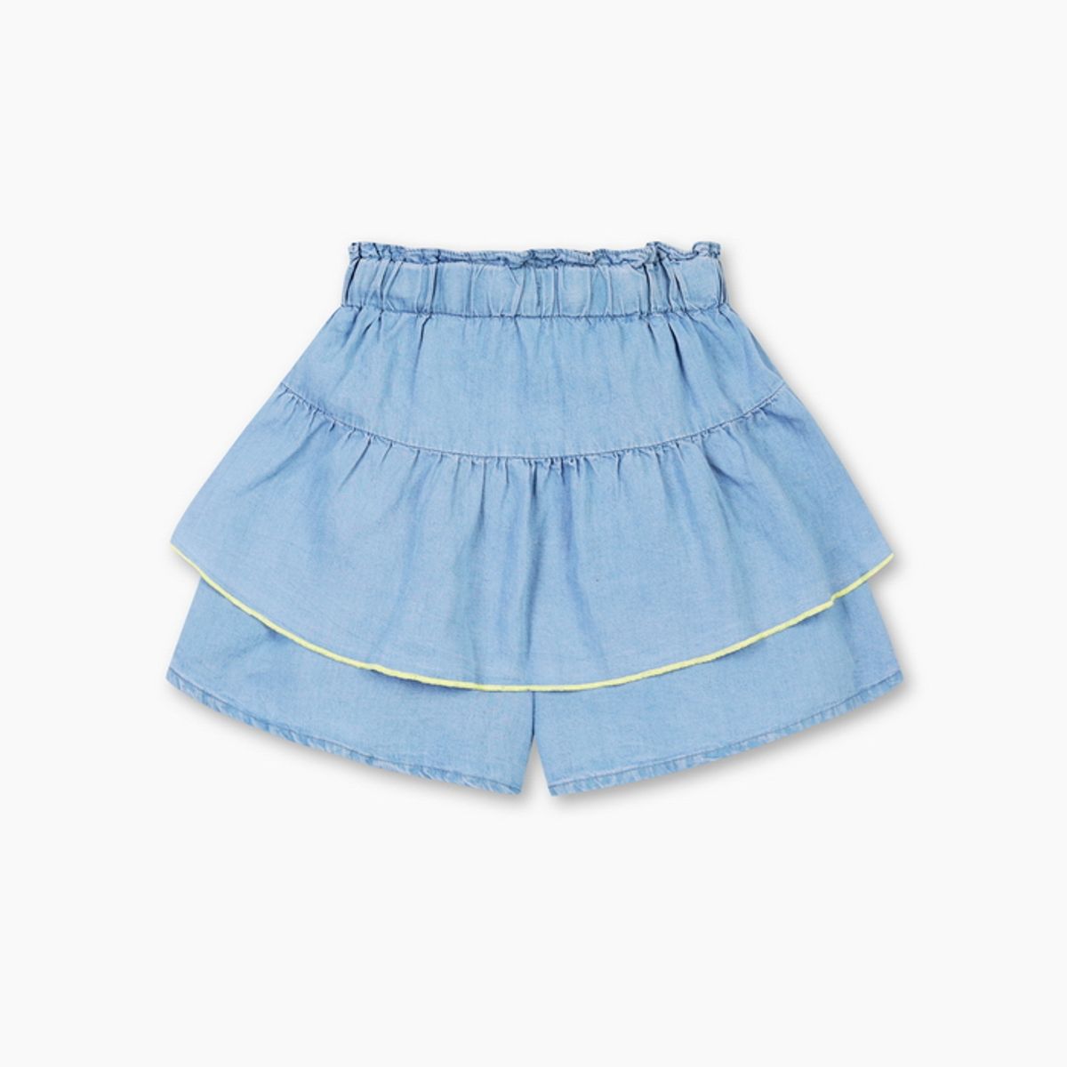 베네통키즈(BENETTONKIDS) 컬러스 해지 데님 스커트팬츠_QASP04631BL
