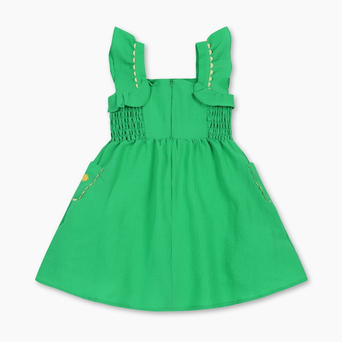 베네통키즈(BENETTONKIDS) 포지타코 프릴 원피스_QAOP27631GN