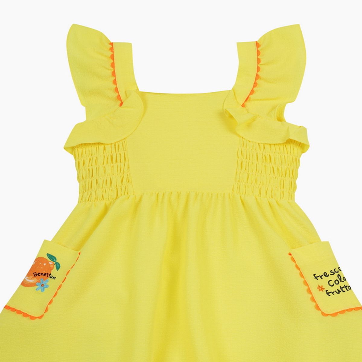 베네통키즈(BENETTONKIDS) 포지타코 프릴 원피스_QAOP27631YE