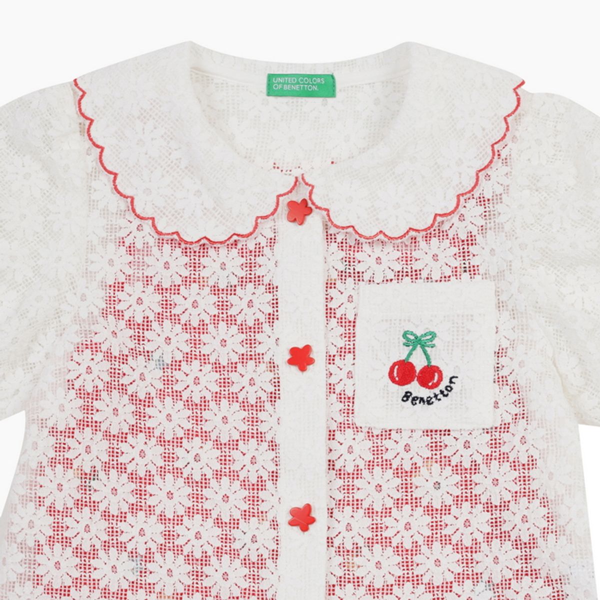 베네통키즈(BENETTONKIDS) 바캉스 블라우스 원피스 SET_QASE05631WH