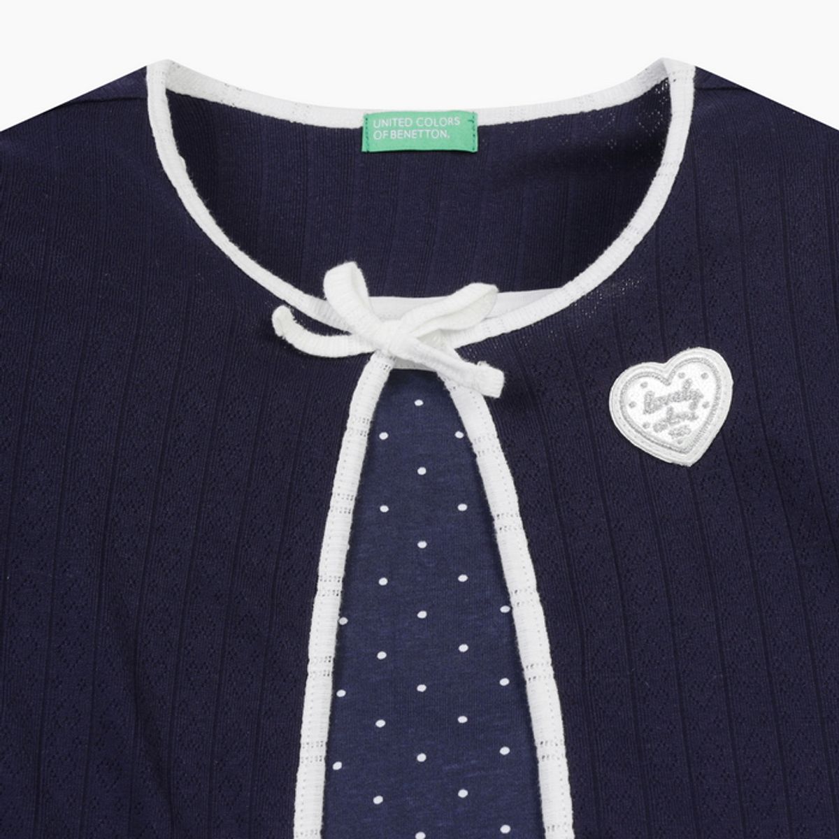 베네통키즈(BENETTONKIDS) 러브 나시 가디건 세트_QATS43631NY