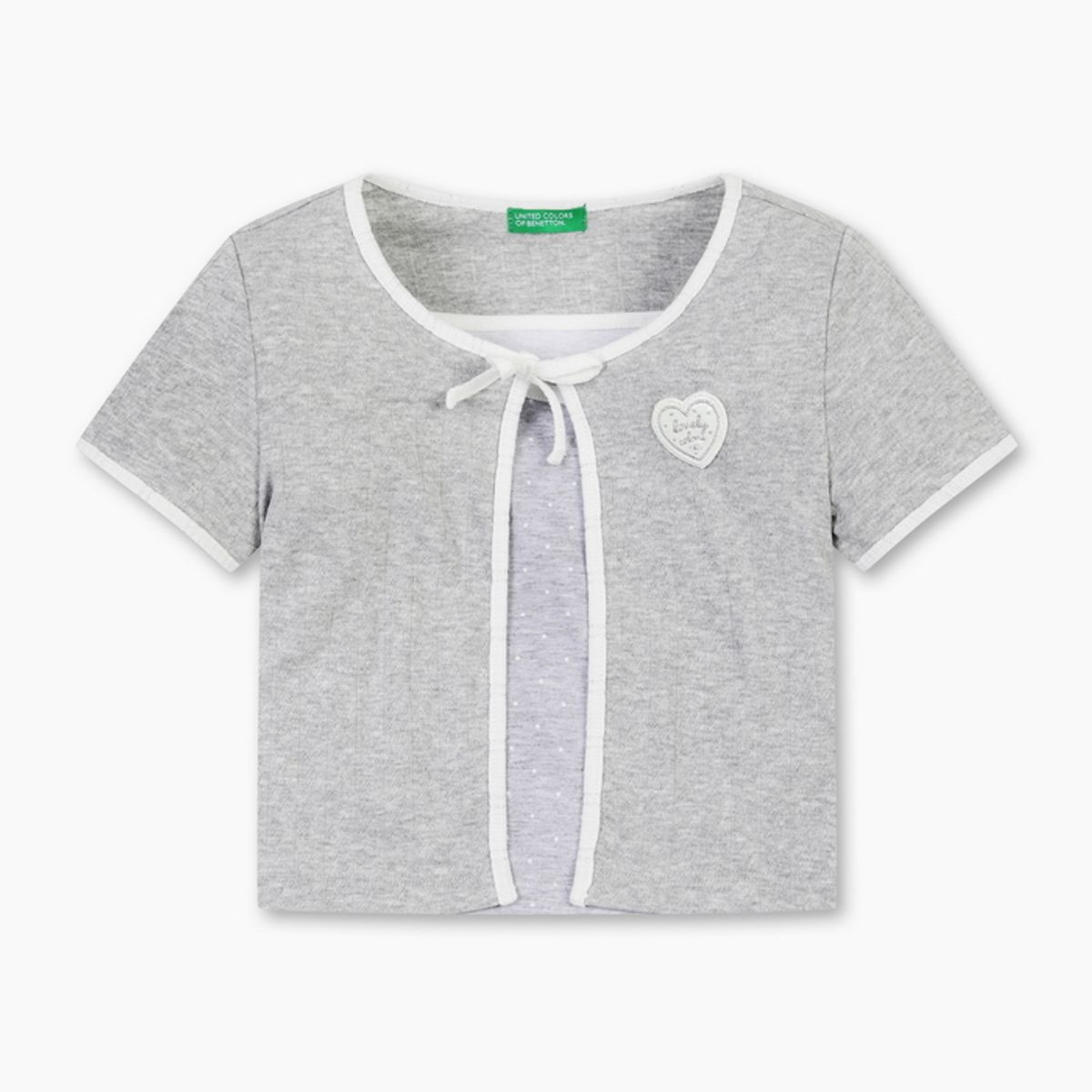 베네통키즈(BENETTONKIDS) 러브 나시 가디건 세트_QATS43631MG