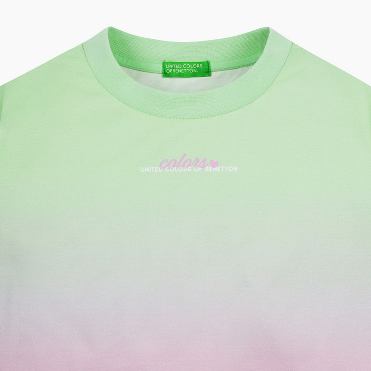 베네통키즈(BENETTONKIDS) 그라데이션 밴딩 티셔츠_QATS44631MT