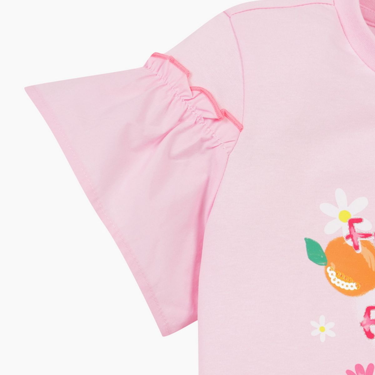 베네통키즈(BENETTONKIDS) 프루타 스팽글 티셔츠_QATS33631PK