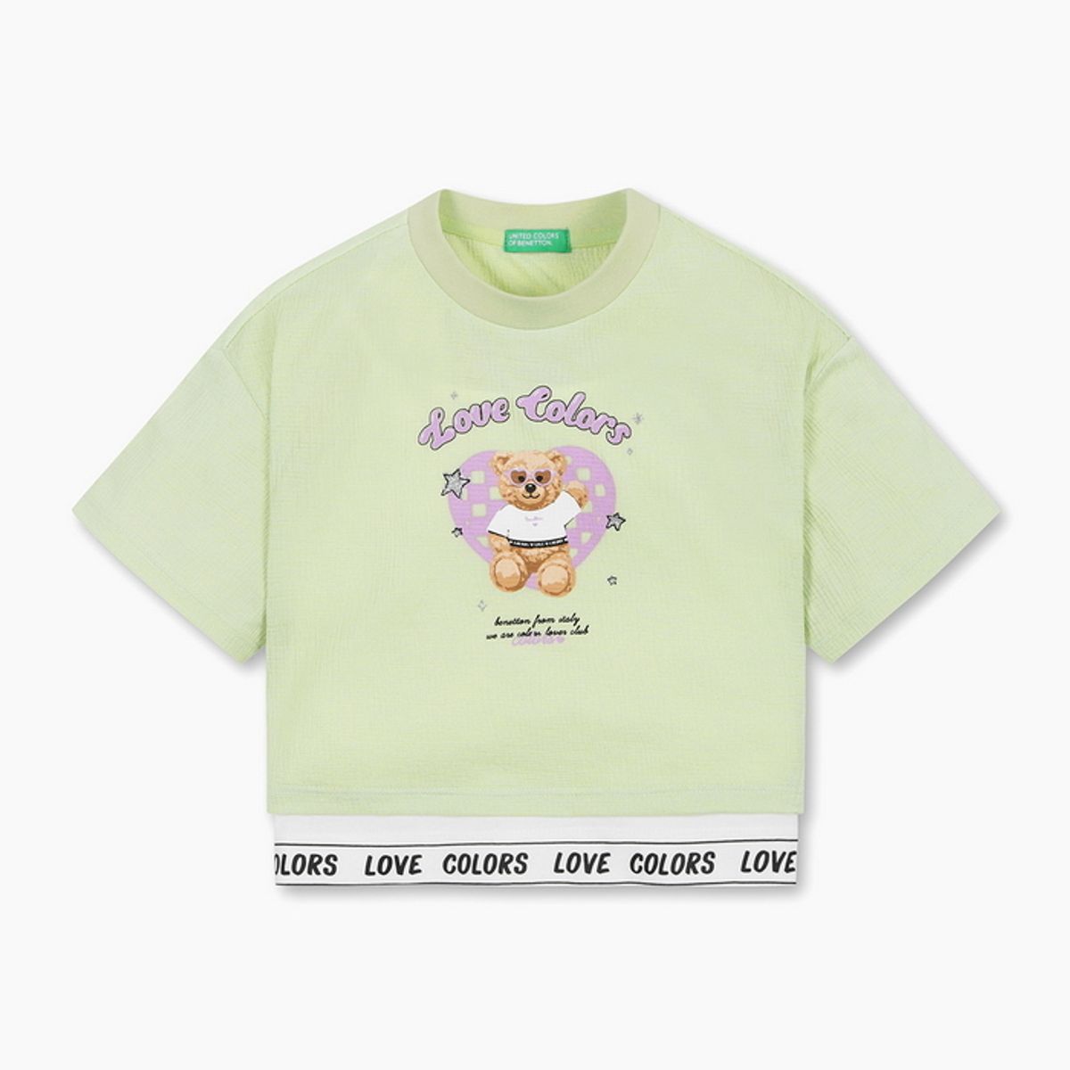 베네통키즈(BENETTONKIDS) 힙버니 레이어드 티셔츠_QATS45631LA