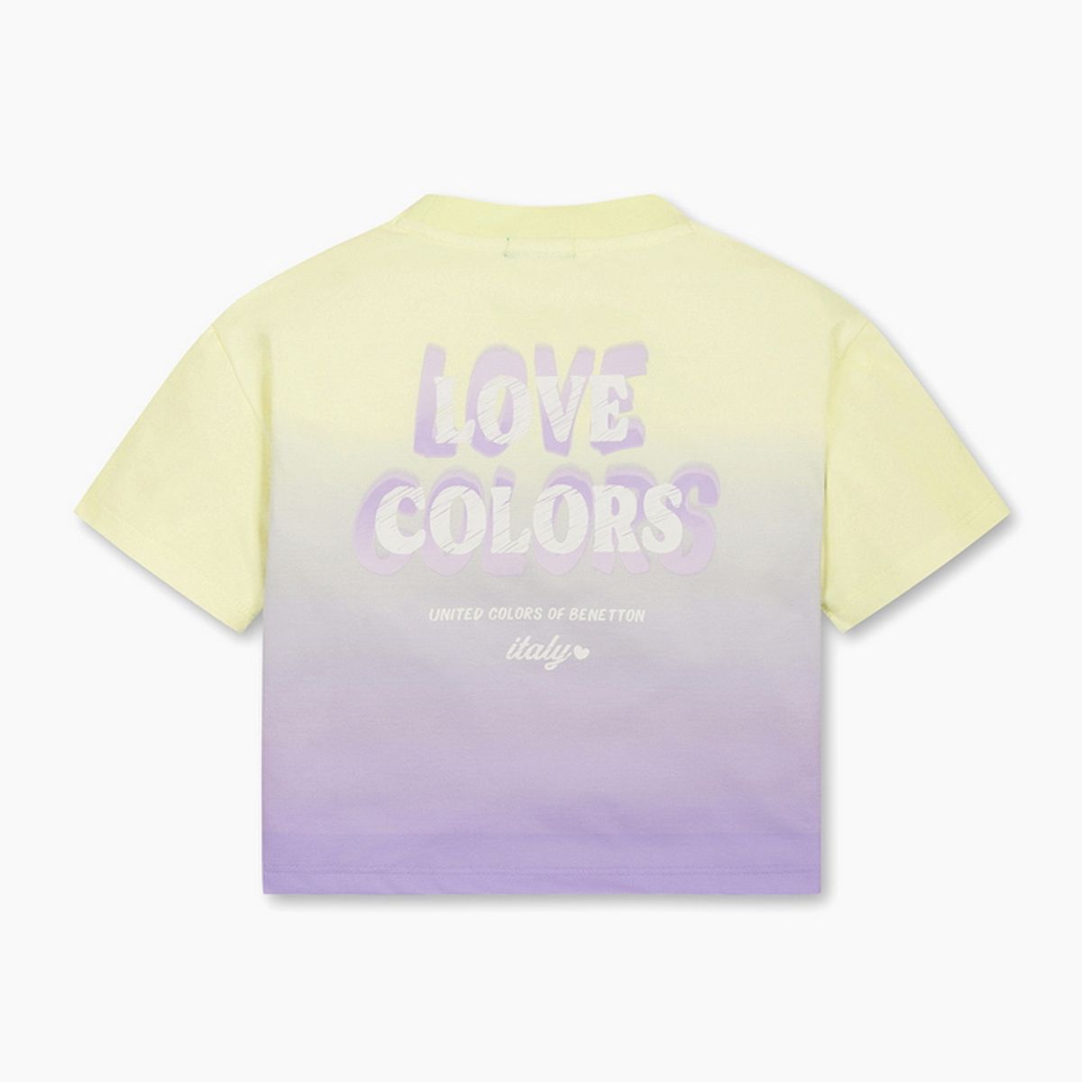 베네통키즈(BENETTONKIDS) 그라데이션 밴딩 티셔츠_QATS44631YE