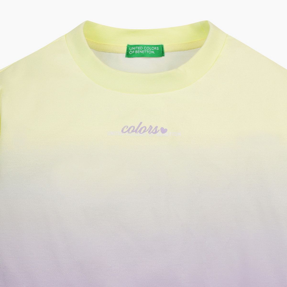 베네통키즈(BENETTONKIDS) 그라데이션 밴딩 티셔츠_QATS44631YE