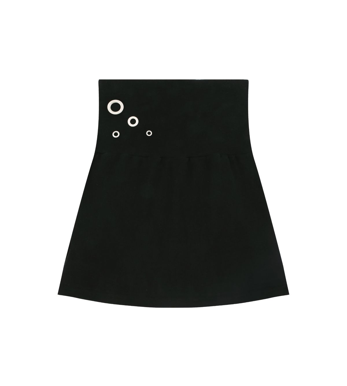 알디유(ALDIYOUU) Eyelet 2 - Way Wrap Skirt (Black)