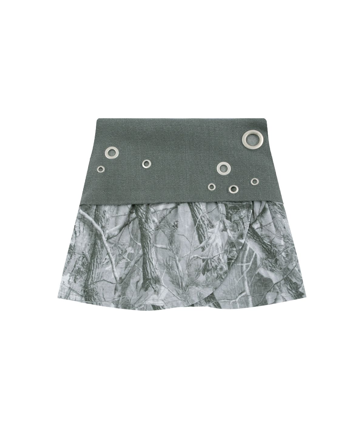 알디유(ALDIYOUU) Eyelet 2 - Way Wrap Gray Realtree Skirt
