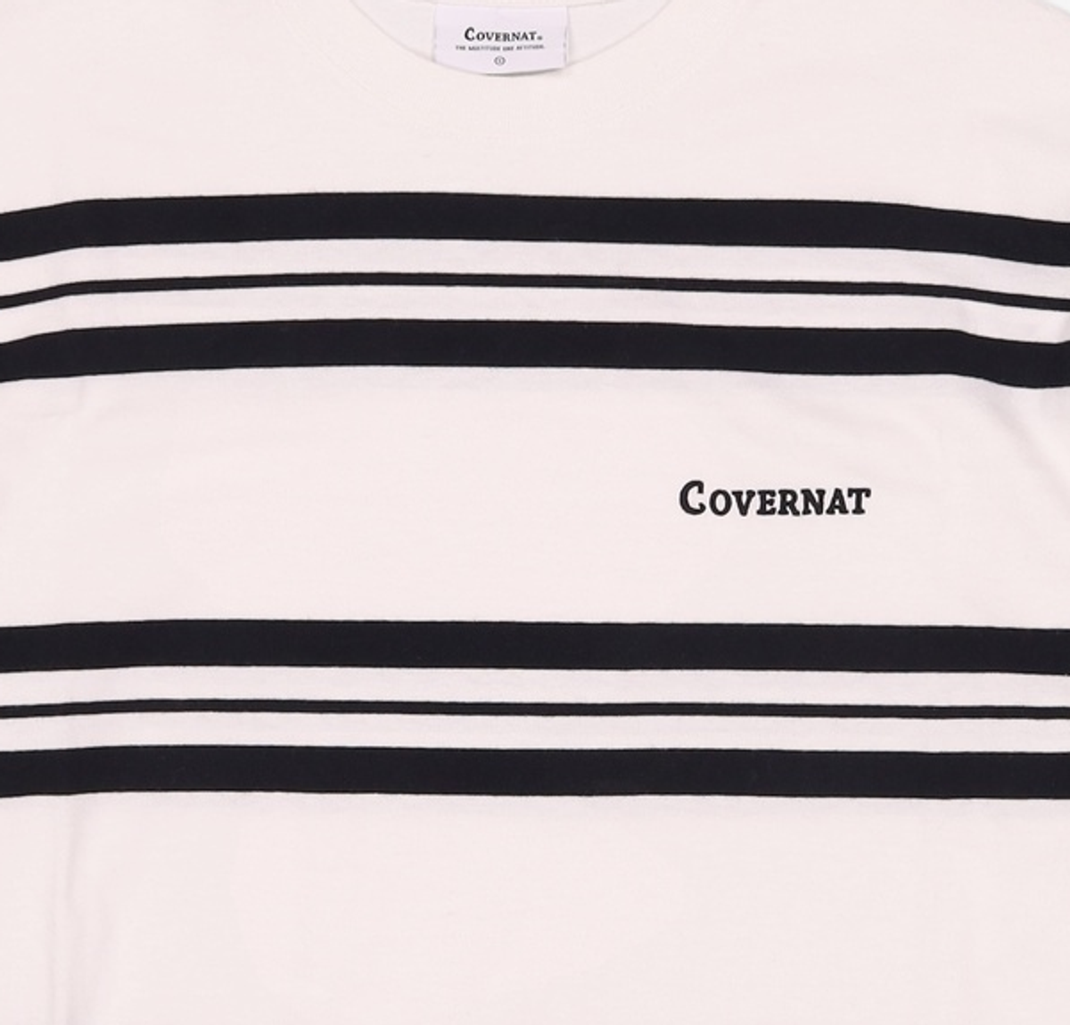 커버낫(COVERNAT) 빅 스트라이프 롱슬리브 화이트 S
