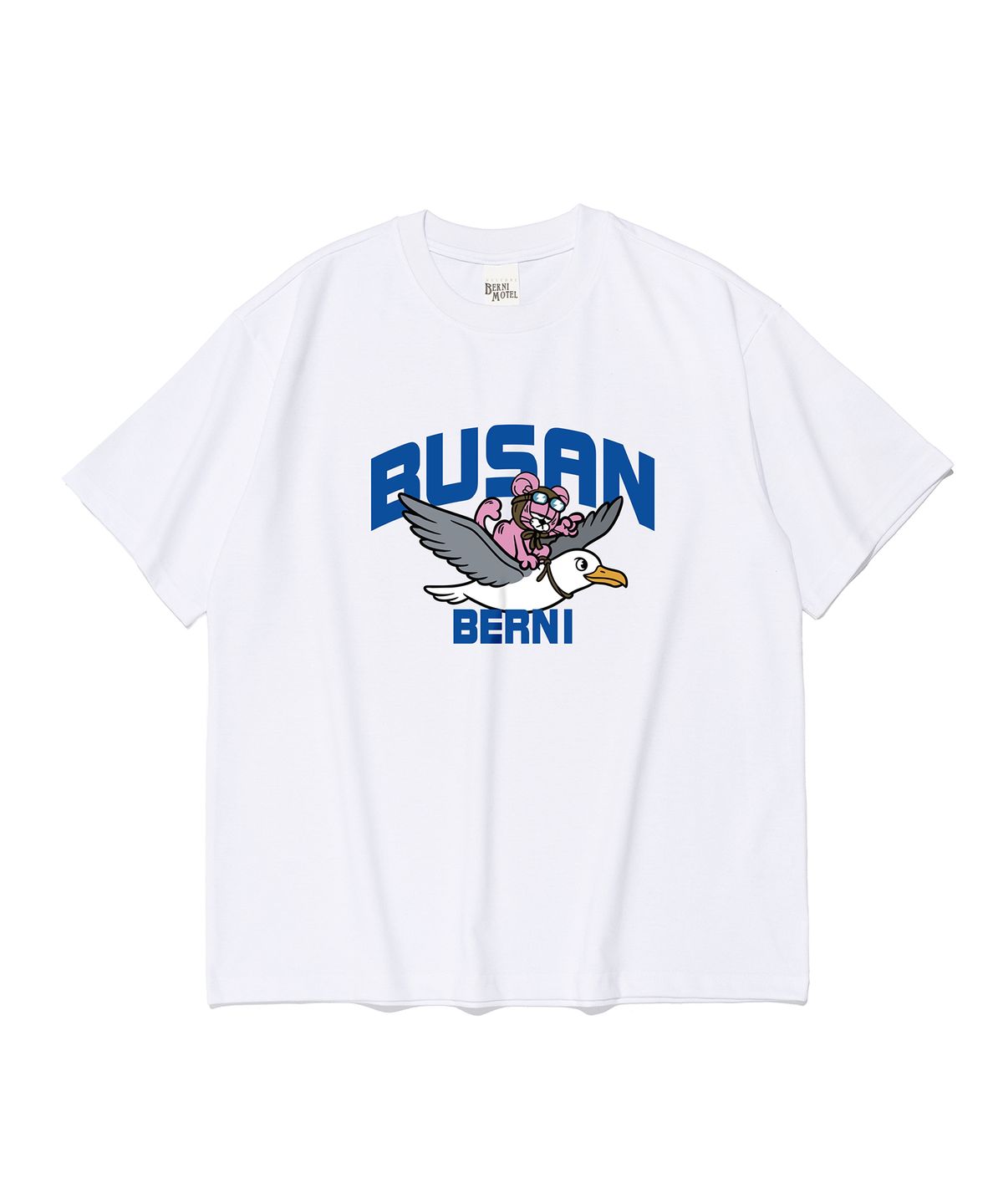 베르니(BERNI) 부산 갈매기 트립 반팔티 (화이트)