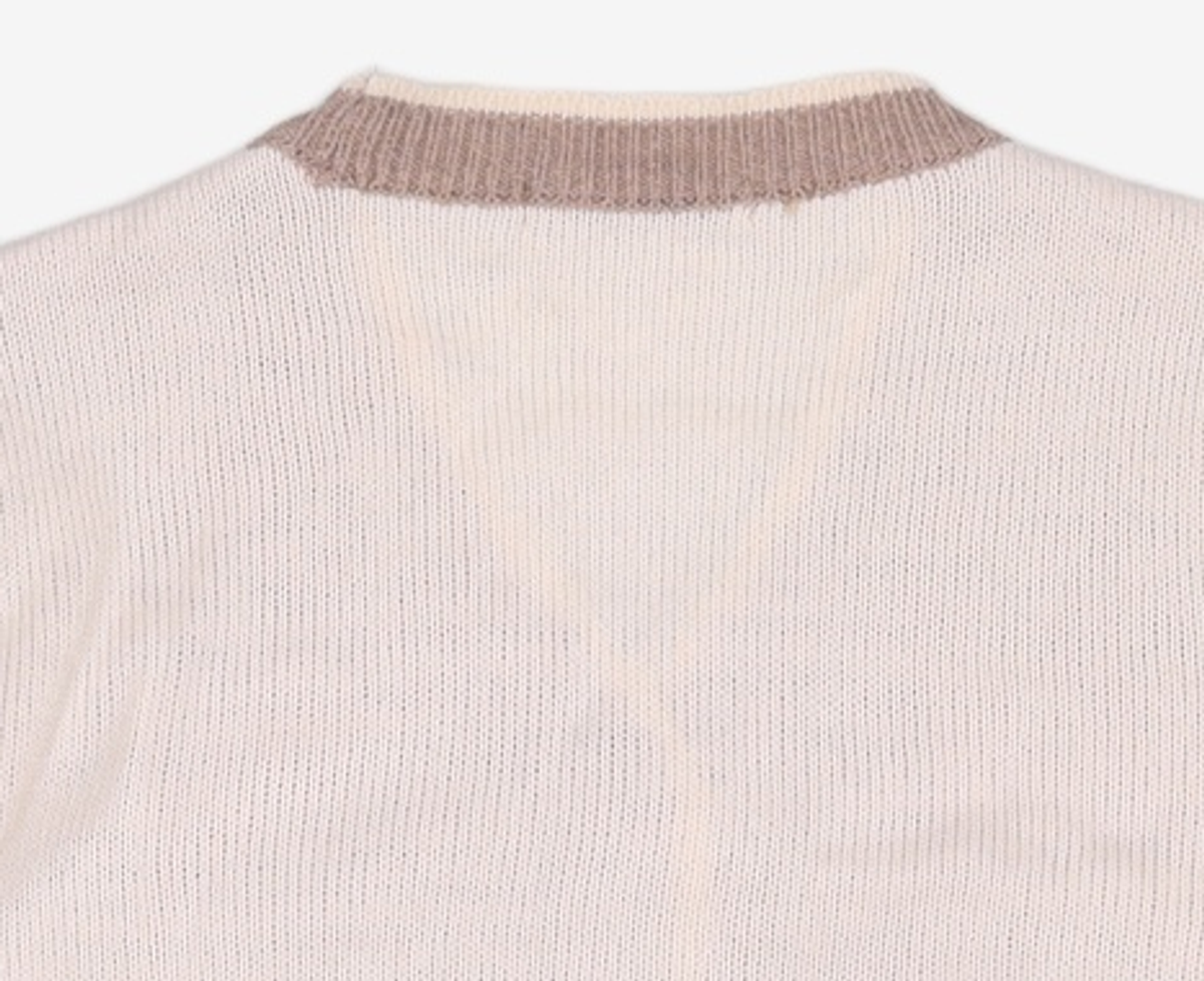 미쏘(MIXXO) 뒷판 배색포인트 가디건 MIWCKC111T M
