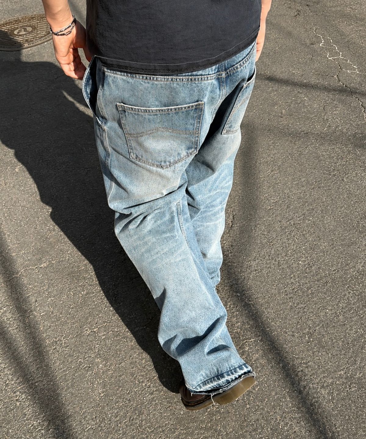 카이(KAI) Washed Double knee Denim pants