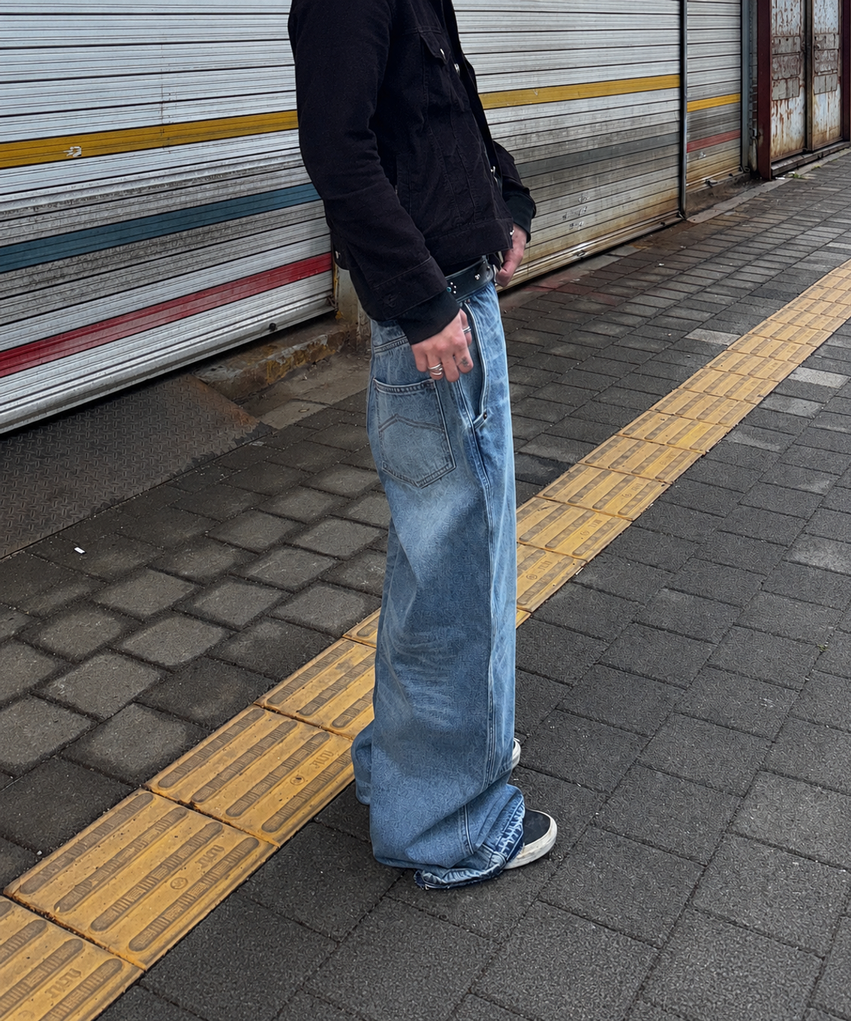 카이(KAI) Washed Double knee Denim pants