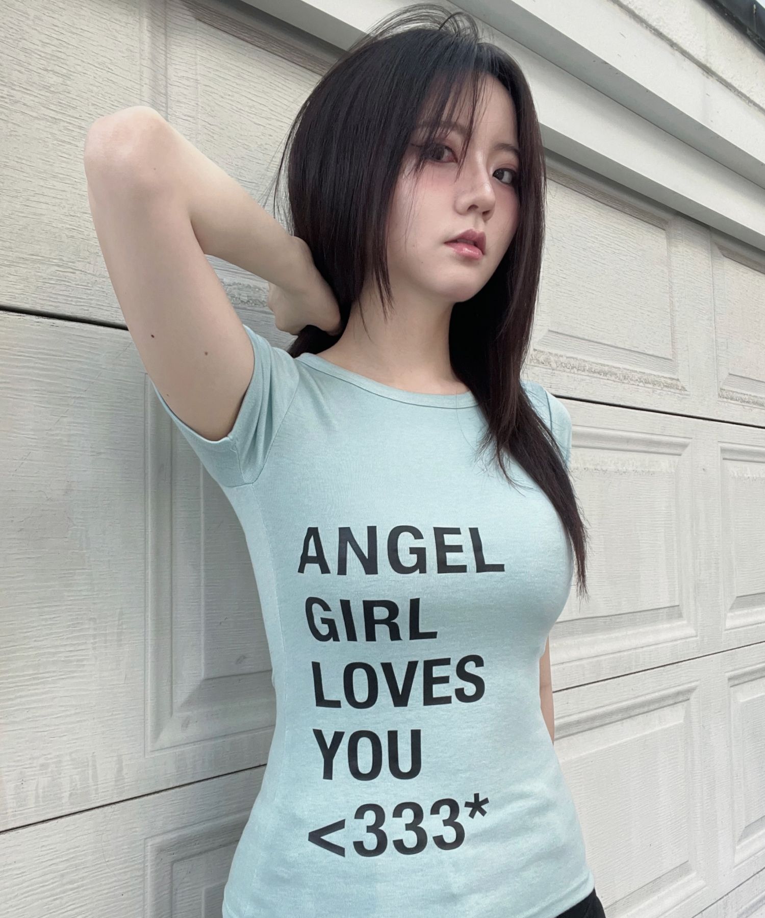 MUSINSA公式 | IZROOM エンジェルガール スリムフィット 半袖Tシャツ