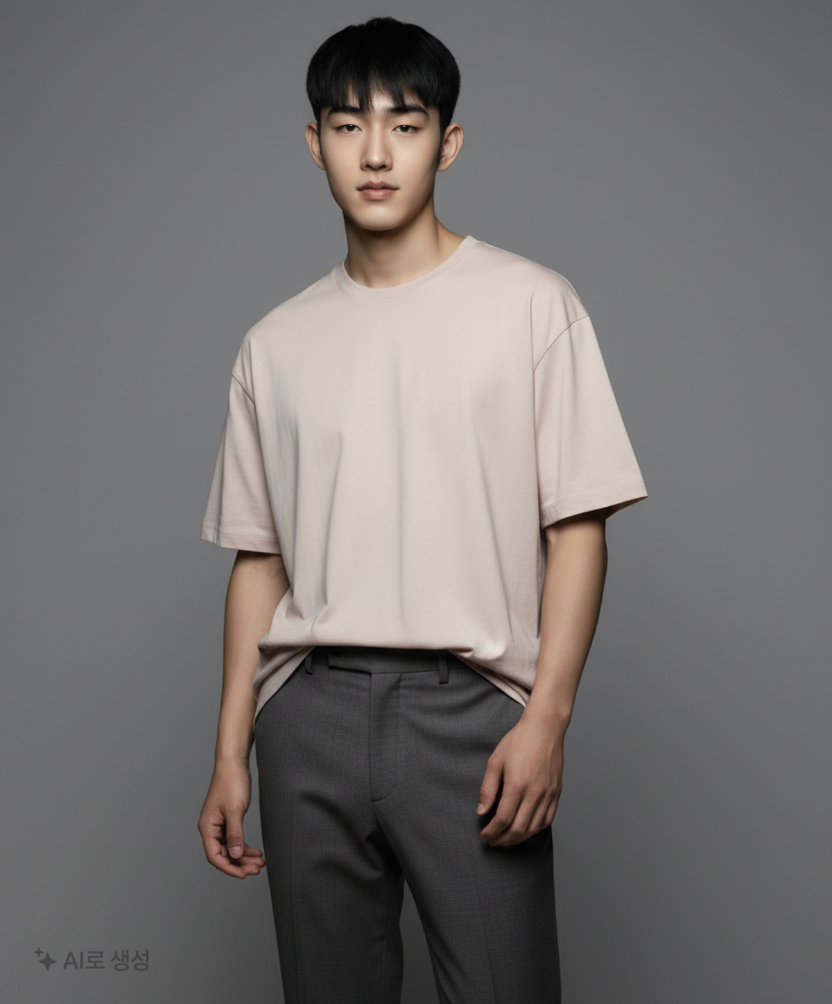 커스텀어클락(COSTUME O’CLOCK) 피그먼트 절개 라운드 숏 슬리브 티셔츠 7 COLOR COOSTS252 L