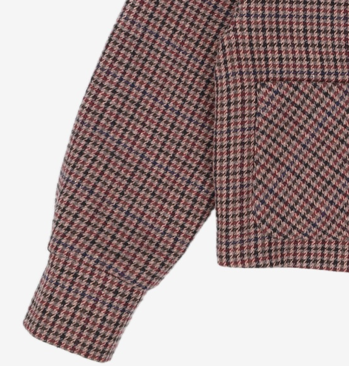 미쏘(MIXXO) 울체크 빅카라 숏자켓 MIWJKBV22G XS M